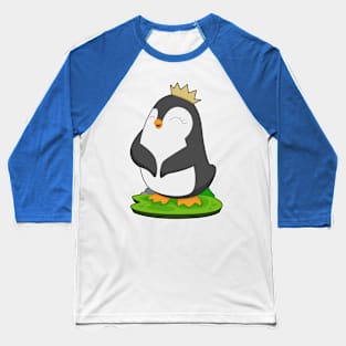 Penguin Queen Crown Baseball T-Shirt